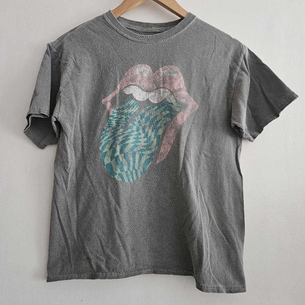 The Rolling Stones Women's Grey T-shirt Size Medium